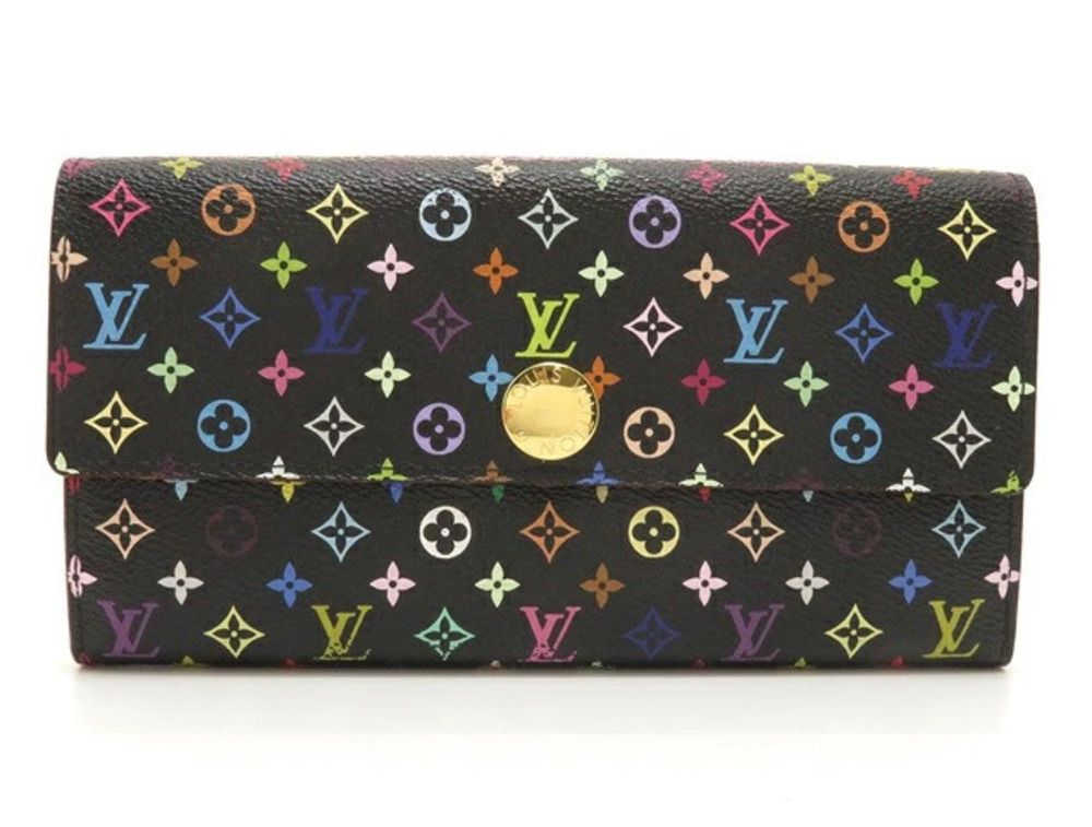 LOUIS VUITTON Portefeuille Sarah Multicolor Noir Black Grenade